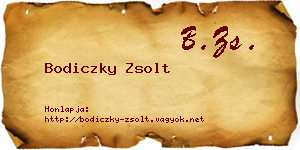 Bodiczky Zsolt névjegykártya